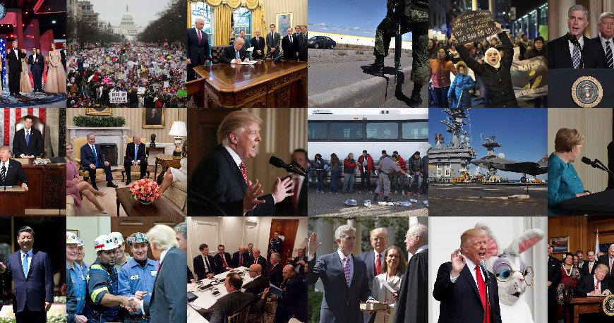 First 100 days of Trump’s term of office – in pictures
