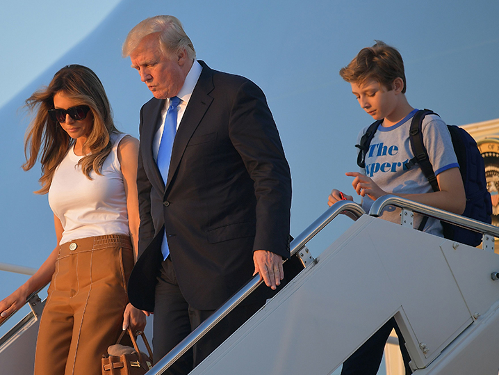 Trump Family Reunites as Melania and Barron Trump Move Into the White House
