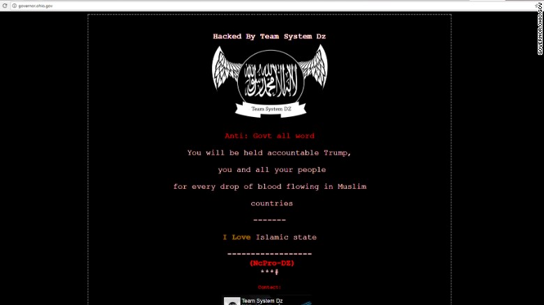 Ohio’s Kasich Websites Hacked With ISIS Message