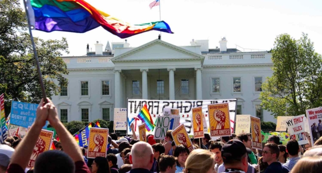LGBT Marchers Expressed Their Anger at the White House