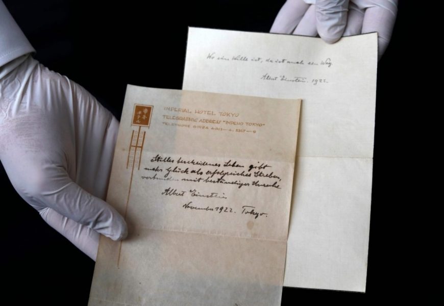 Einstein’s Theory of Happiness Sold for More Than $1 Million